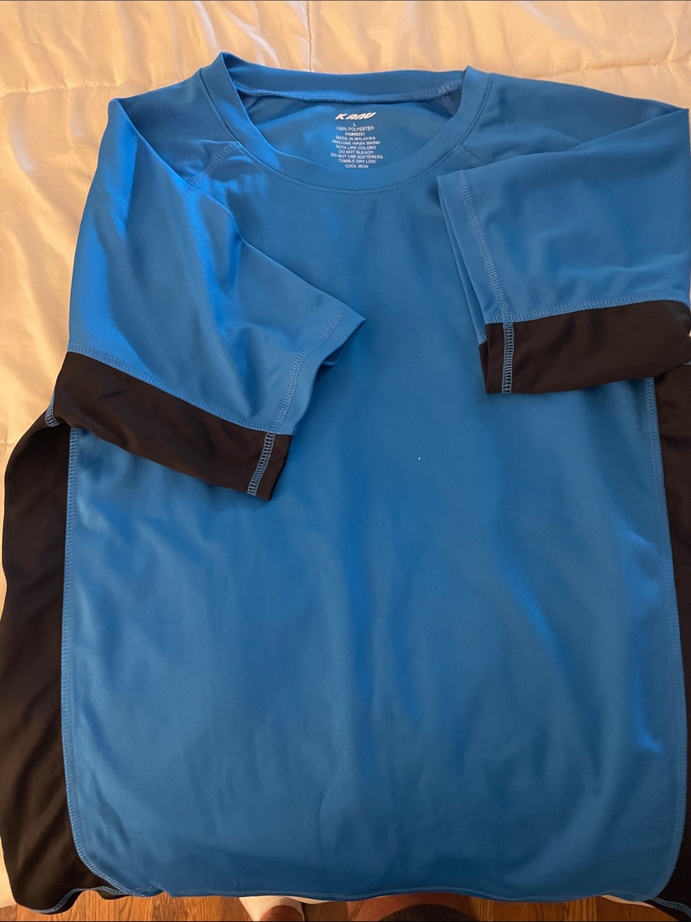 K-any Men’s Blue Athletic Short-Sleeve Shirt